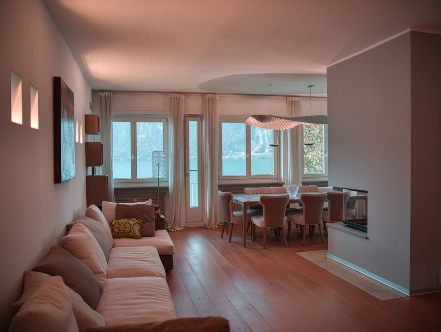 Living room with the fireplace