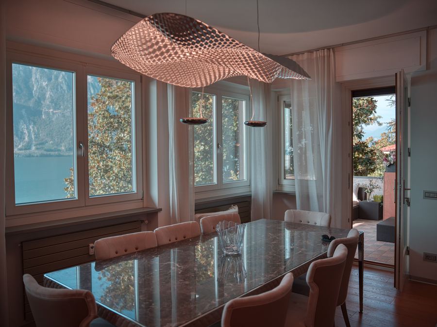 Dining area, with the door to the terrace