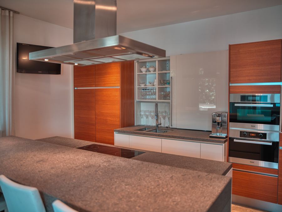 Kitchen island and Miele ovens